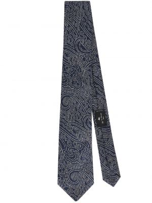 Jedwabny krawat z nadrukiem z wzorem paisley Etro