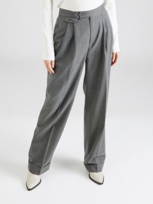 Pantaloni plissettati Lauren Ralph Lauren grigio