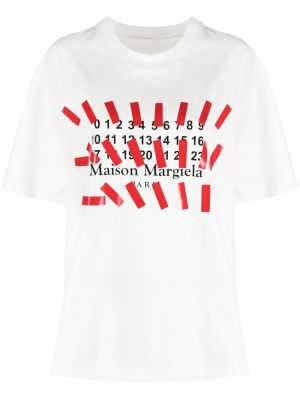 Camiseta con estampado Maison Margiela blanco