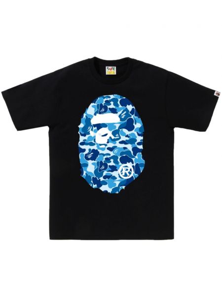 T-shirt en coton à imprimé A Bathing Ape® noir