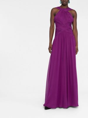 Šilkinis vakarinė suknelė Elie Saab violetinė