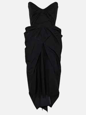 Drapírozott midi ruha Maticevski fekete