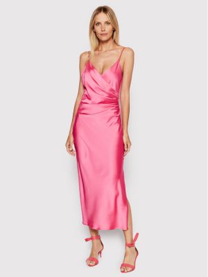 Slim fit koktejlové šaty Imperial růžové