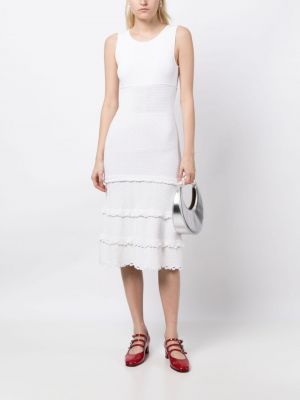 Midi suknele be rankovių Chanel Pre-owned balta