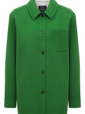 Шерстяной пиджак A.p.c. зеленый