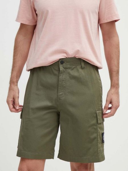 Kratke traper hlače Calvin Klein Jeans zelena