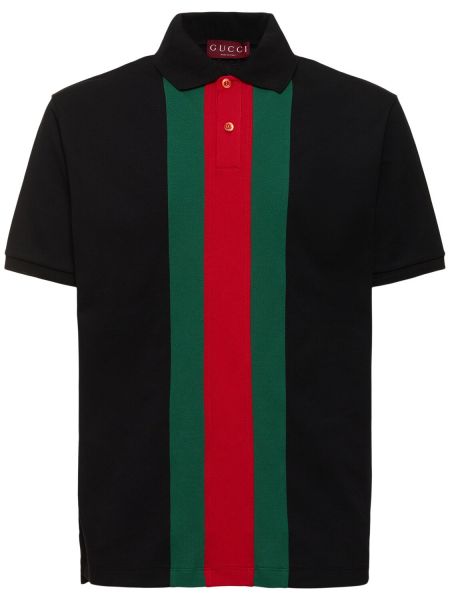 Poloshirt i bomuld Gucci sort