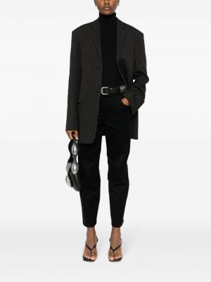 Kalhoty s knoflíky Isabel Marant černé
