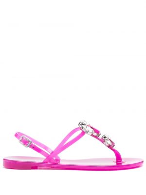 Sandale mit kristallen Casadei pink