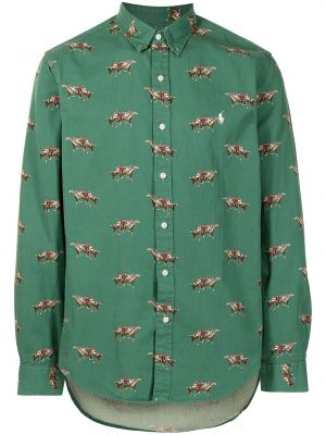 Camisa con bordado con botones Polo Ralph Lauren verde
