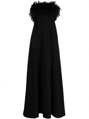 Vakarinė suknelė su plunksnomis Rachel Gilbert juoda