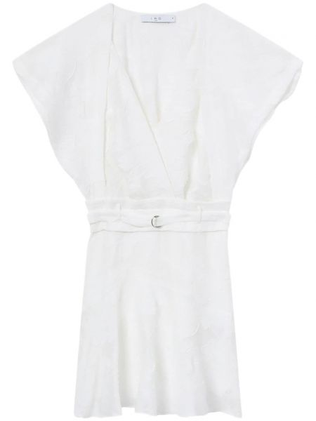 Mini haljina s v-izrezom Iro bijela
