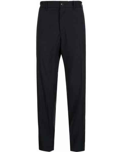 Pantalones rectos de cintura alta slim fit Emporio Armani negro