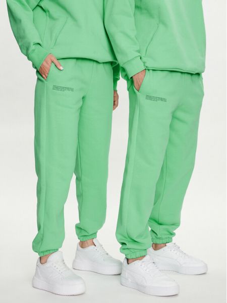 Voľné priliehavé teplákové nohavice Pangaia zelená