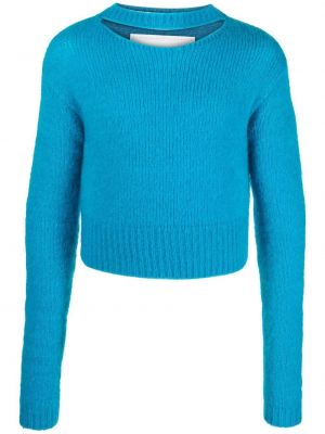 Плетен пуловер Ramael синьо