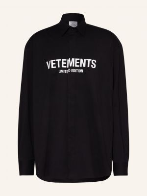 Koszula z dżerseju Vetements czarna