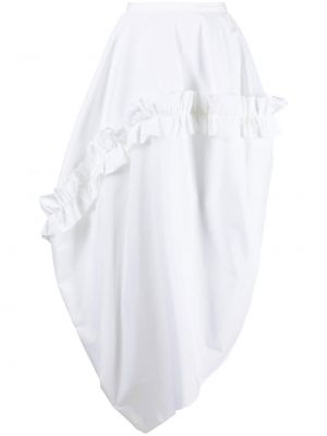 Asymetrická sukňa Alexander Mcqueen biela