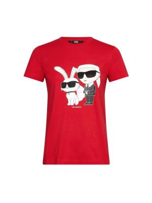 Koszulka skórzana na platformie Karl Lagerfeld