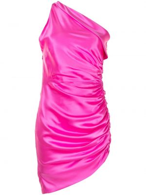 Mini vestido con volantes asimétrico Michelle Mason rosa