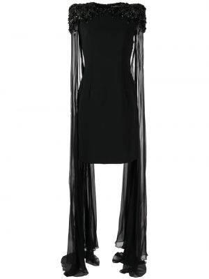 Večerna obleka z draperijo Jenny Packham črna