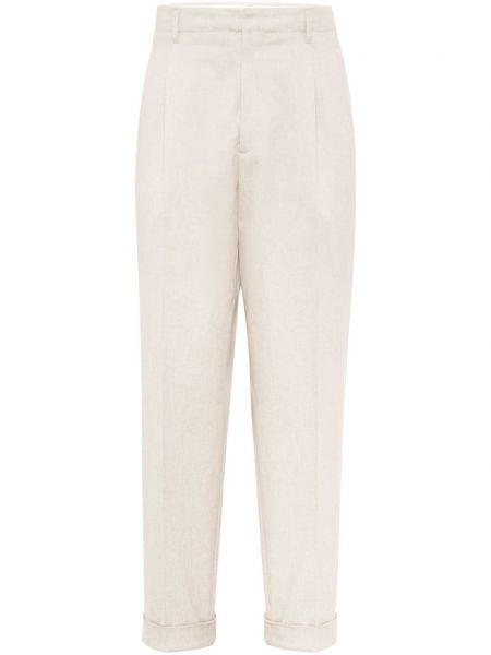 Hose mit plisseefalten Brunello Cucinelli beige