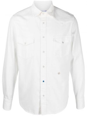 Rifľová košeľa s výšivkou Jacob Cohen biela