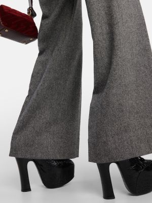 Pantaloni cu picior drept de lână Vivienne Westwood gri