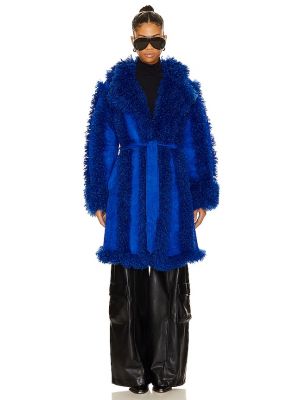 Manteau de fourrure Ow Collection bleu