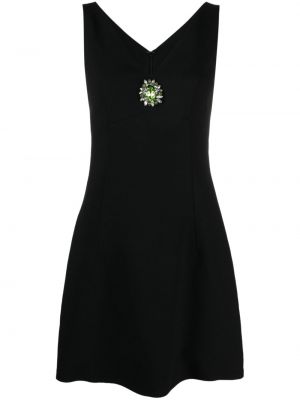 Коктейлна рокля с v-образно деколте Moschino черно