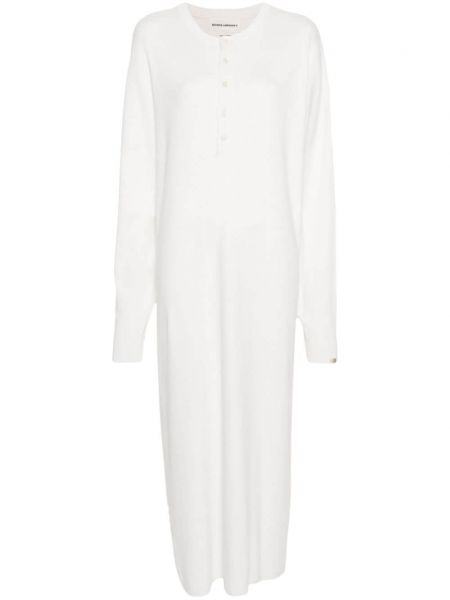 Robe en cachemire en tricot Extreme Cashmere blanc