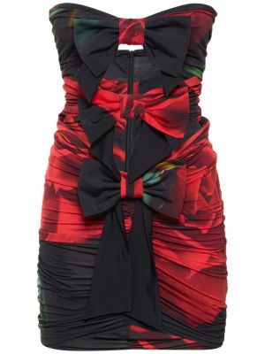 Jersey mini obleka z lokom Alexandre Vauthier črna