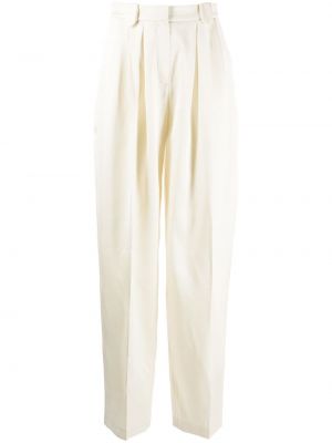 Spodnie z jedwabiu Magda Butrym, biały