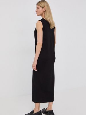 Černé bavlněné dlouhé šaty Love Moschino