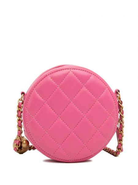 Prošívaná taška přes rameno Chanel Pre-owned růžová