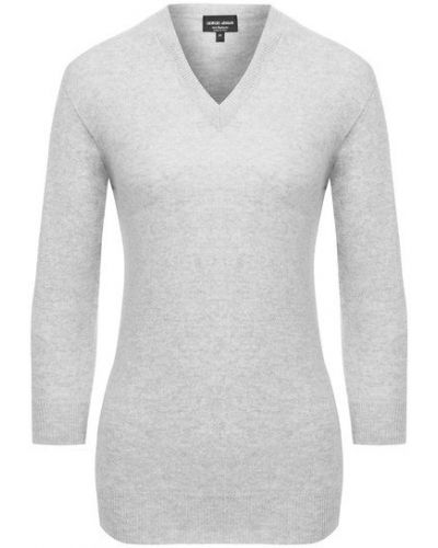 Кашемировый пуловер Giorgio Armani, серый