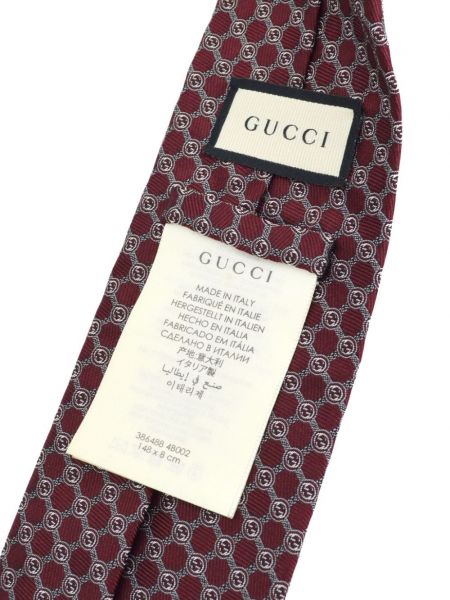 Žakárová hedvábná kravata Gucci Pre-owned