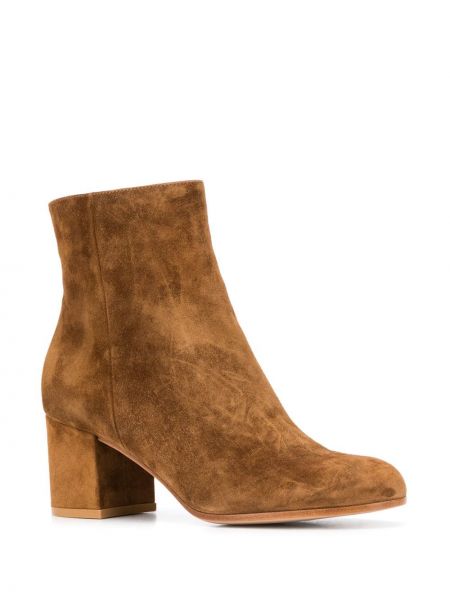Ankle boots na obcasie Gianvito Rossi brązowe
