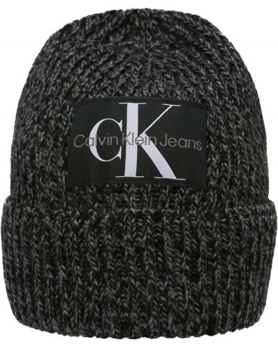 Oversize шапка Calvin Klein Jeans черно