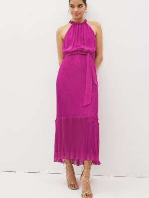Длинное платье без рукавов с драпировкой Emme By Marella розовое