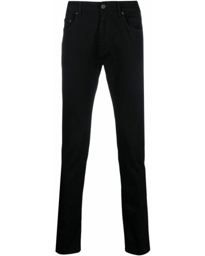 Pantalones rectos slim fit con bolsillos Pt05 negro