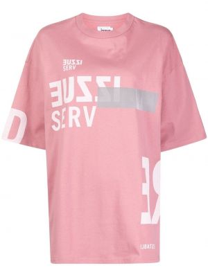 Koszulka z nadrukiem Izzue różowa