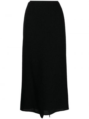 Drapovaný dlhá sukňa Chanel Pre-owned čierna