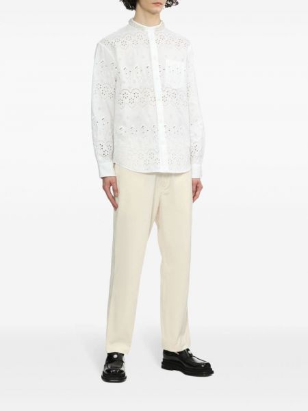 Bavlněná dlouhá košile s perlami Simone Rocha bílá