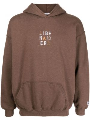 Brodert hettegenser Liberaiders brun