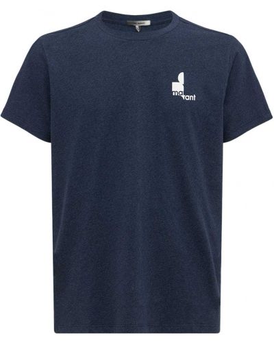 Džerzej bavlnené tričko s potlačou Isabel Marant čierna