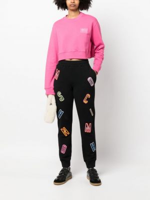 Hoodie mit stickerei Moschino Jeans pink