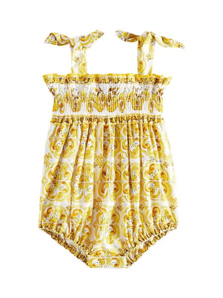 Bomuld overall for piger Dolce&gabbana Kids gul