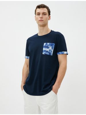 Polo marškinėliai slim fit Koton mėlyna