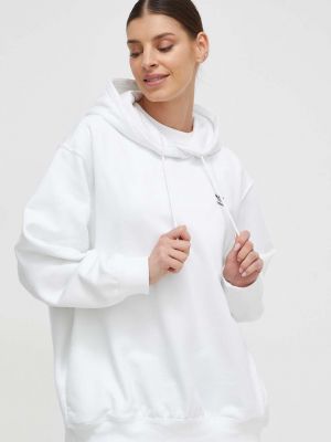 Bluza z kapturem z nadrukiem oversize Adidas Originals biała