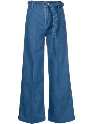 Jeans a vita alta Tommy Hilfiger blu